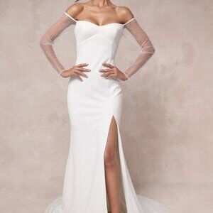 Pearl Sleeve Wedding Dress